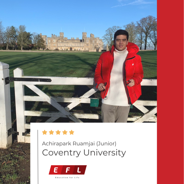 รีวิวจากน้อง Achirapark เรียนที่ Coventry University